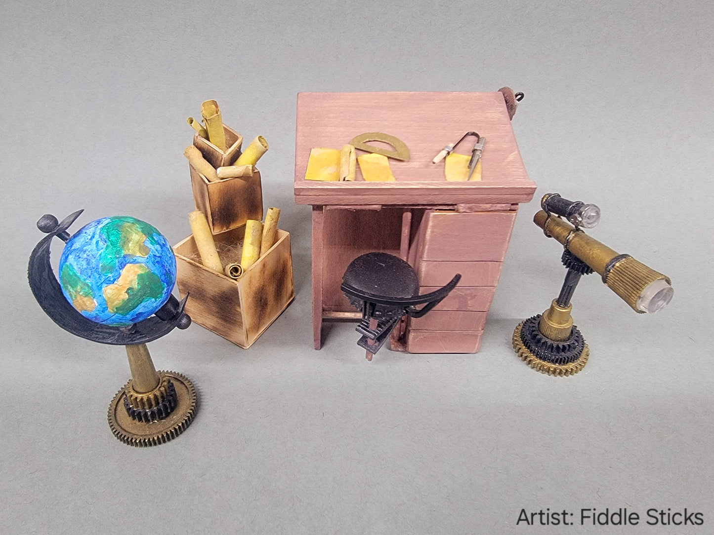 Tiered Boxes with 7 Loose Scrolls