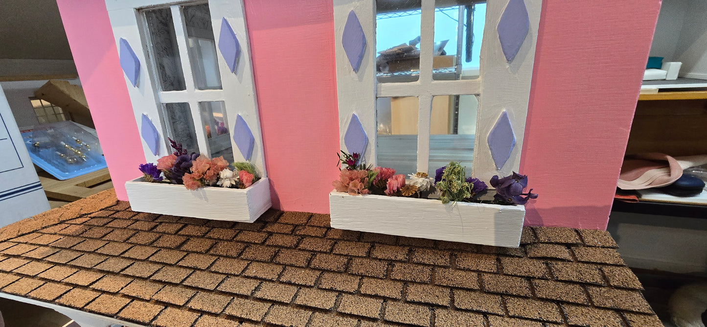 Custom dollhouse flower box
