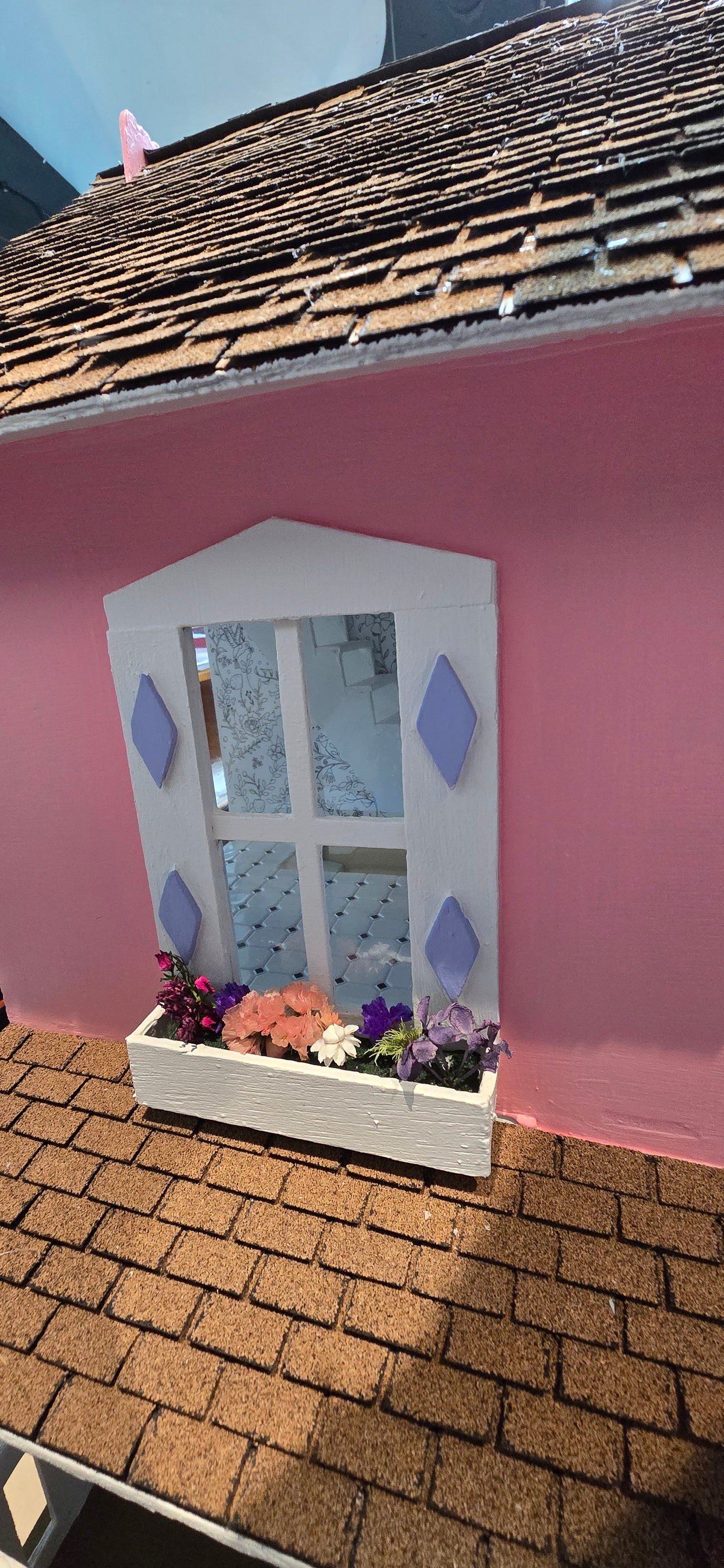 Custom dollhouse flower box
