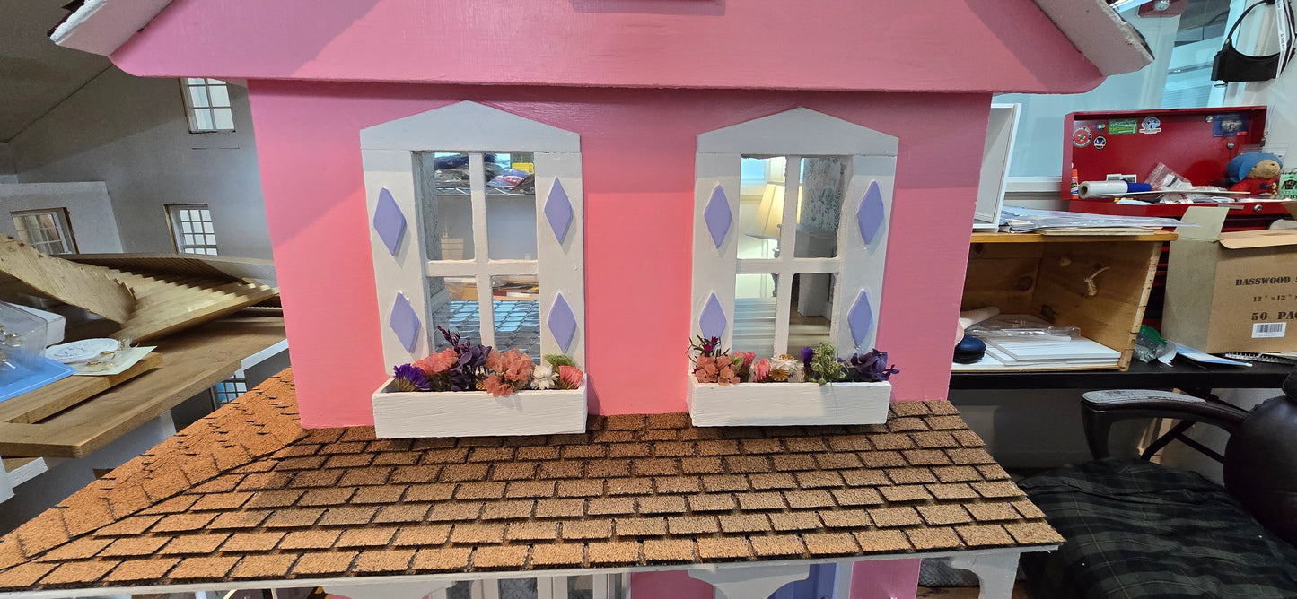 Custom dollhouse flower box
