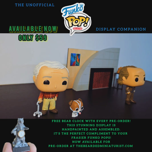 The Iconic Frasier Fireplace Display for Funko Pops!