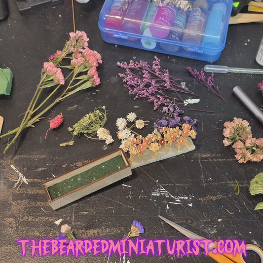 Custom dollhouse flower box
